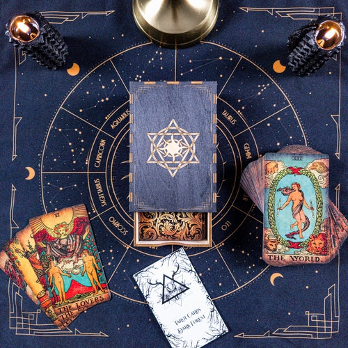 The Smith-Waite Tarot Borderless Vintage Eco Linen Tarot Cards